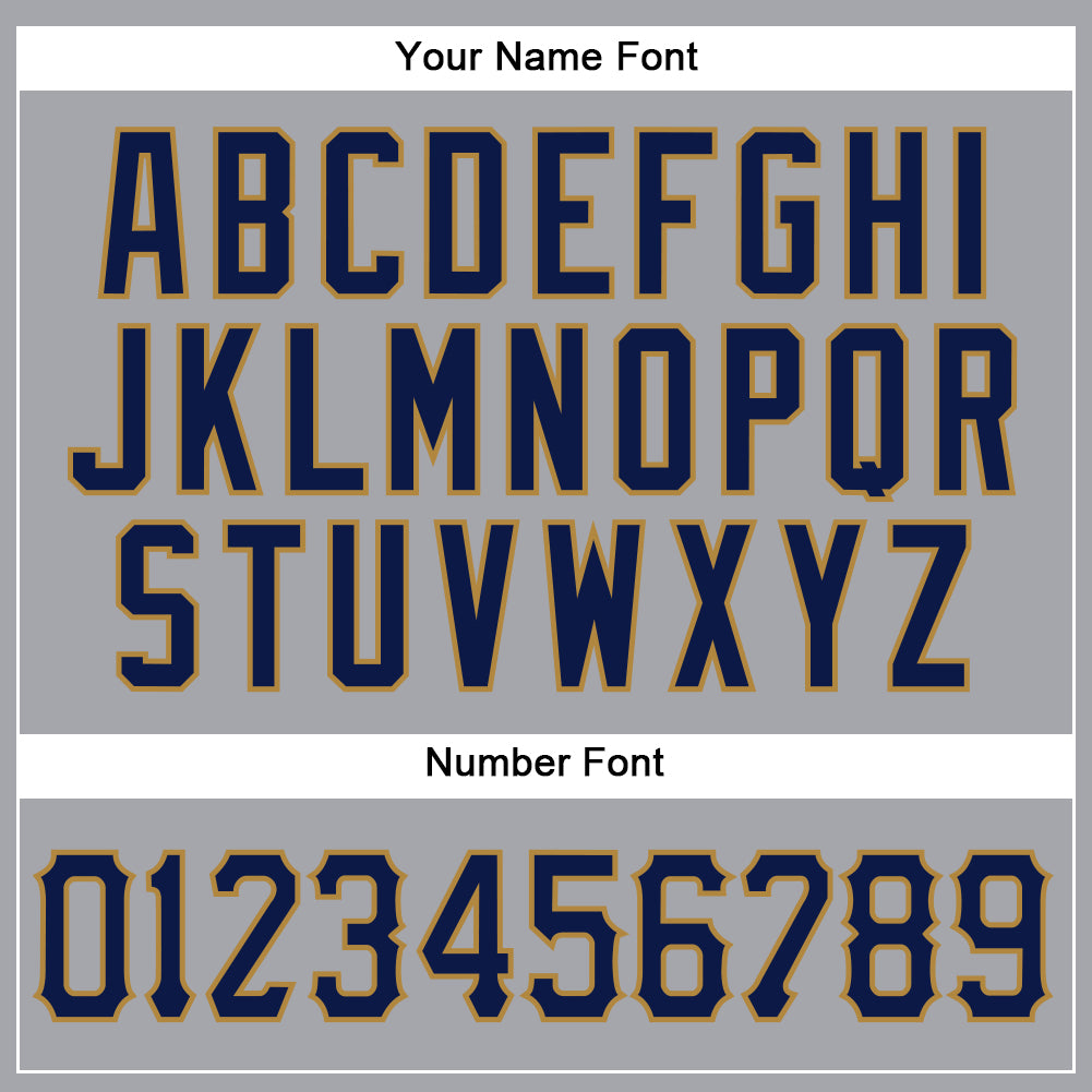 Custom Gray Navy-Old Gold Authentic Sleeveless Baseball Jersey baseball jersey product view 4
