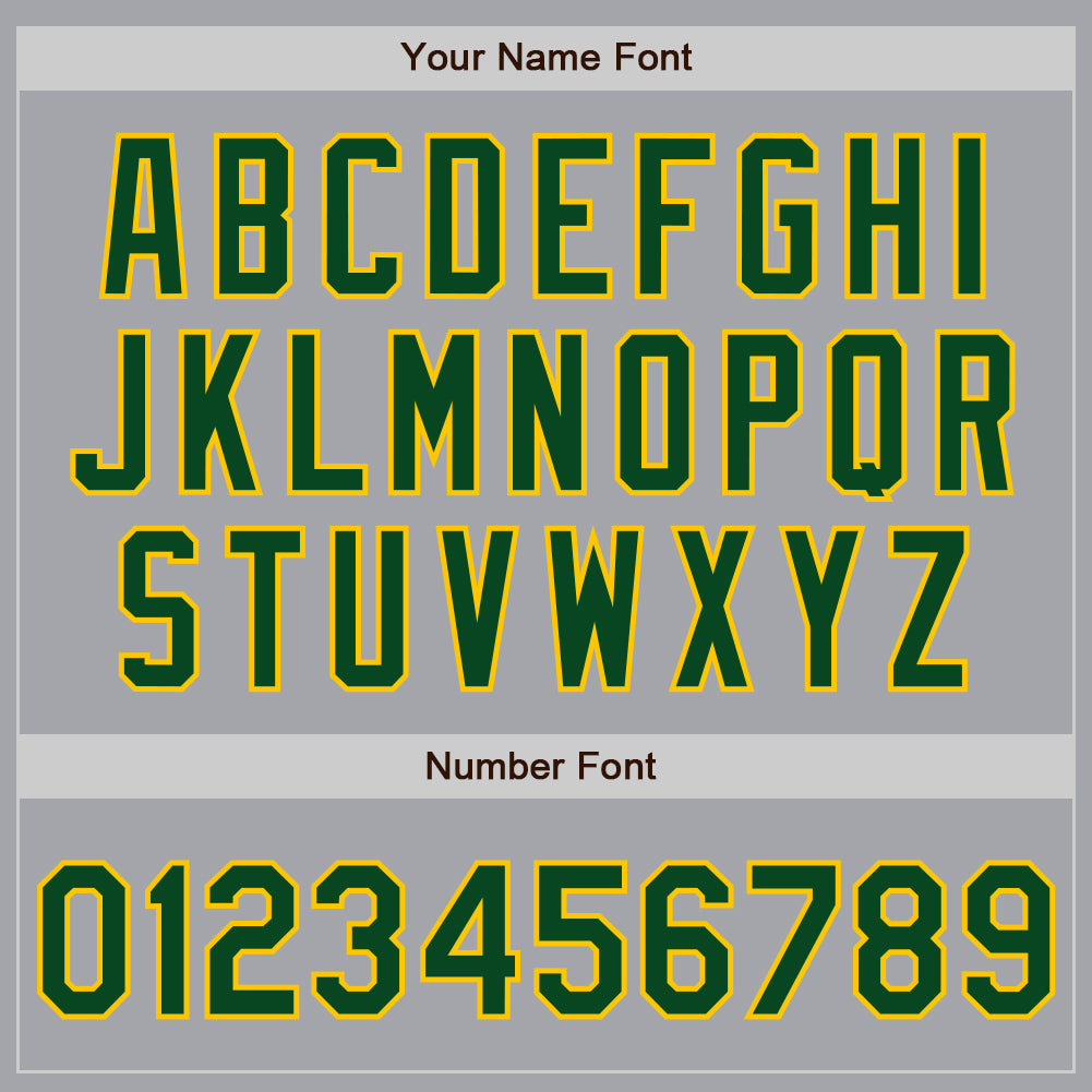 Custom Gray Green-Gold Authentic Baseball Jersey baseball jersey product view 5