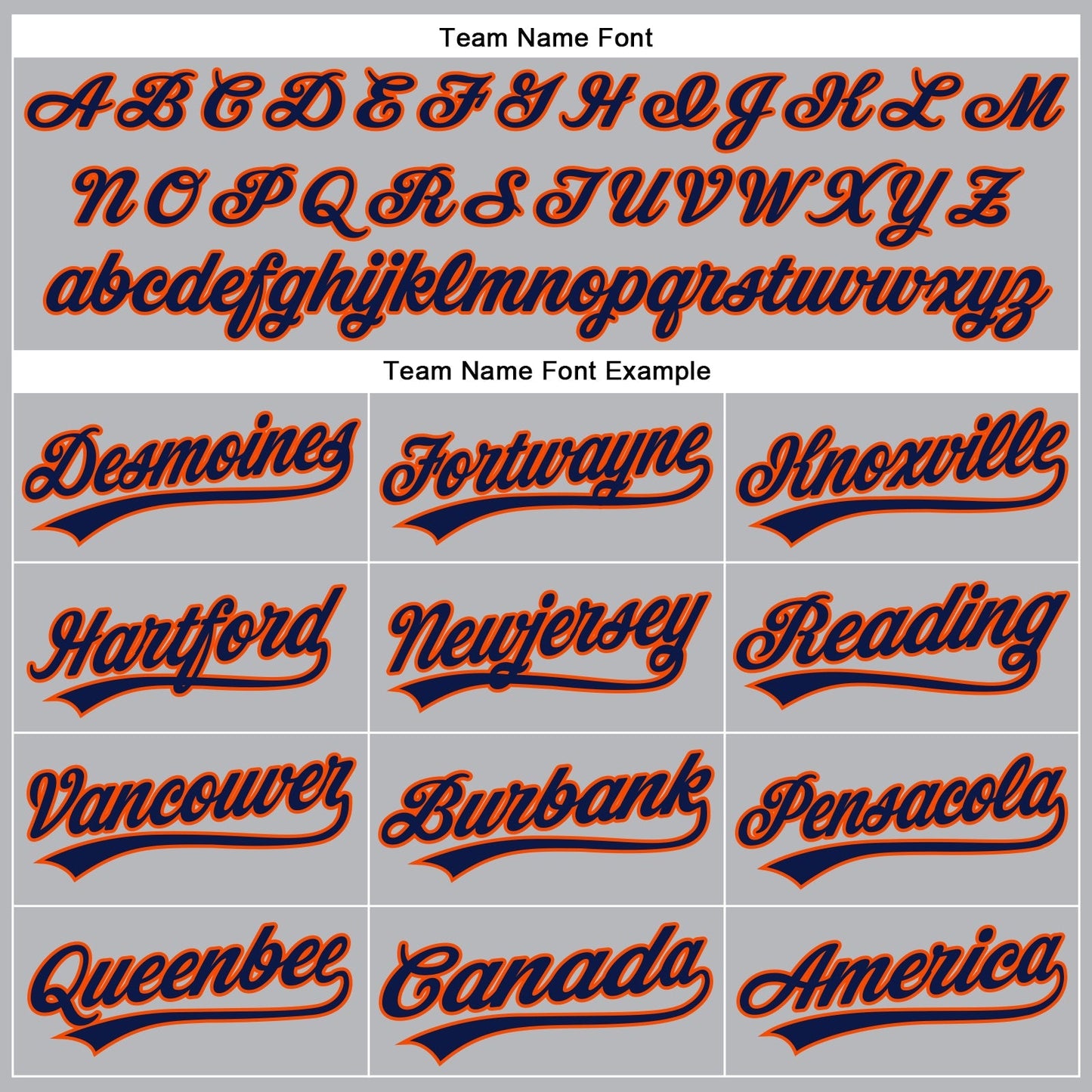Custom Gray Navy Pinstripe Orange Authentic Baseball Jersey baseball jersey product view 4