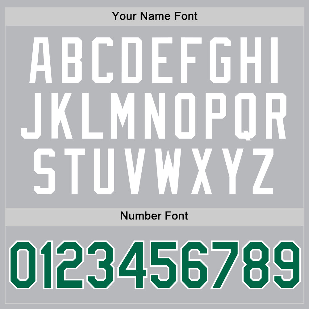 Custom Gray Kelly Green-White Authentic Throwback Baseball Jersey baseball jersey product view 5