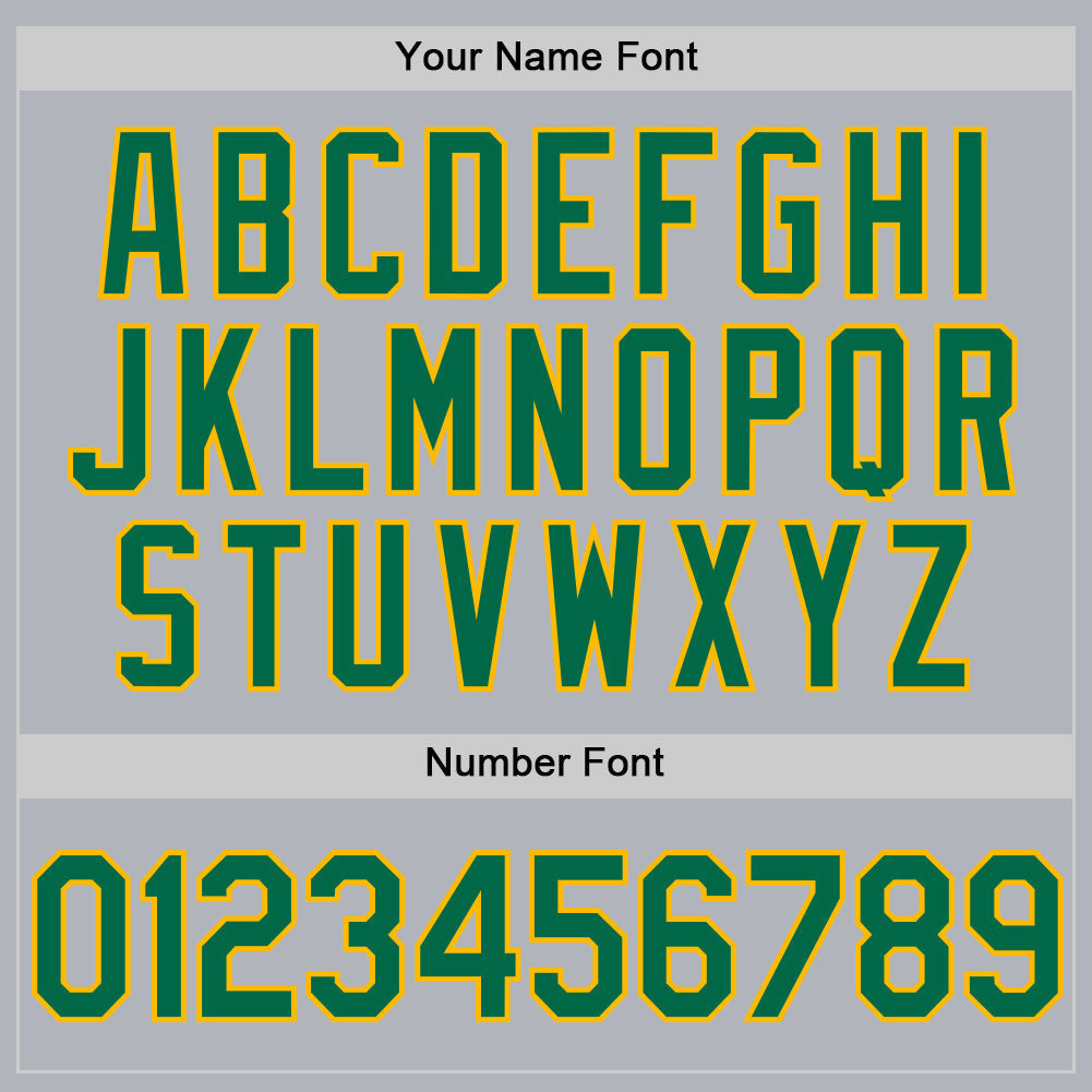 Custom Gray Kelly Green-Gold Authentic Throwback Baseball Jersey baseball jersey product view 5