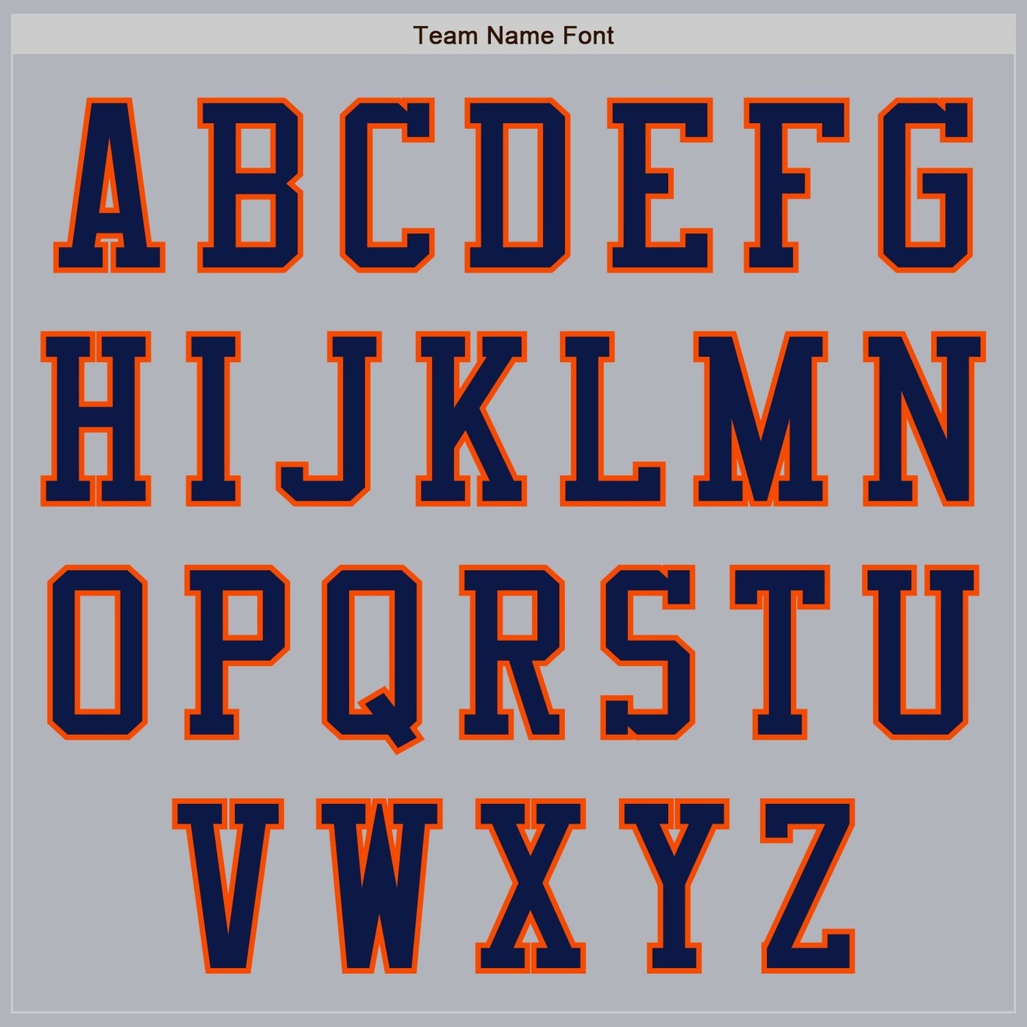 Custom Gray Navy-Orange Authentic Baseball Jersey baseball jersey product view 3