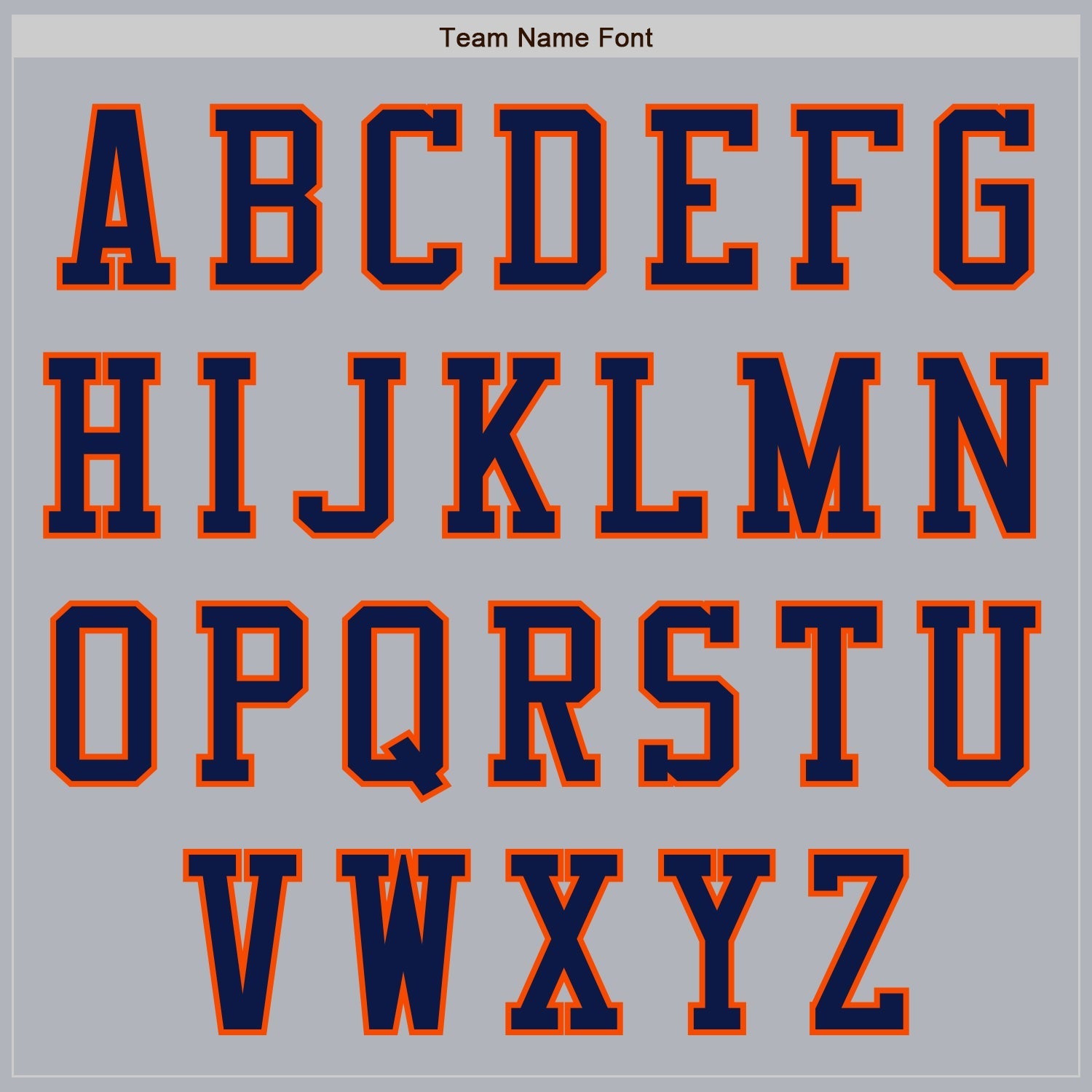 Custom Gray Navy-Orange Authentic Baseball Jersey baseball jersey product view 3