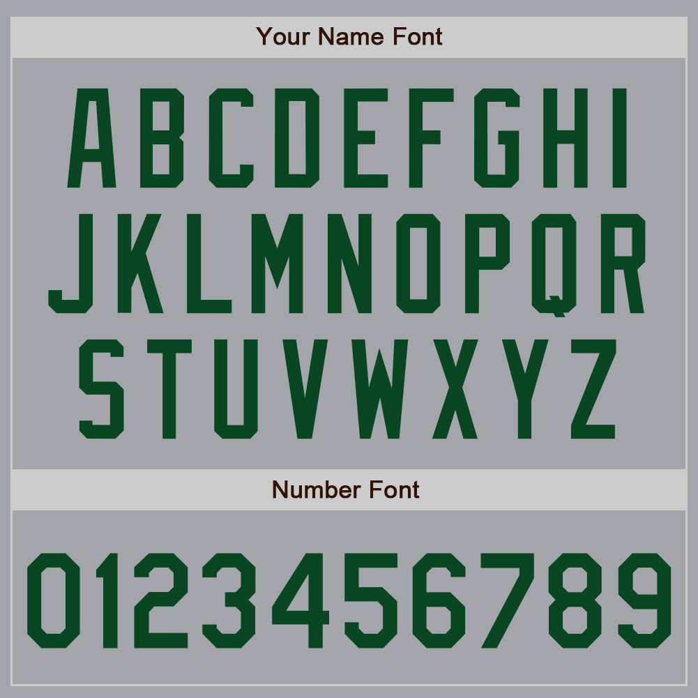 Custom Gray Green Authentic Baseball Jersey baseball jersey product view 5