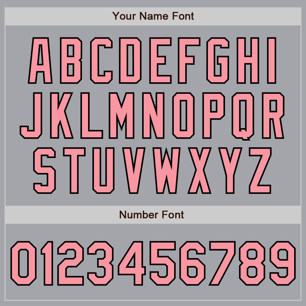 Custom Gray Medium Pink-Black Authentic Baseball Jersey baseball jersey product view 5
