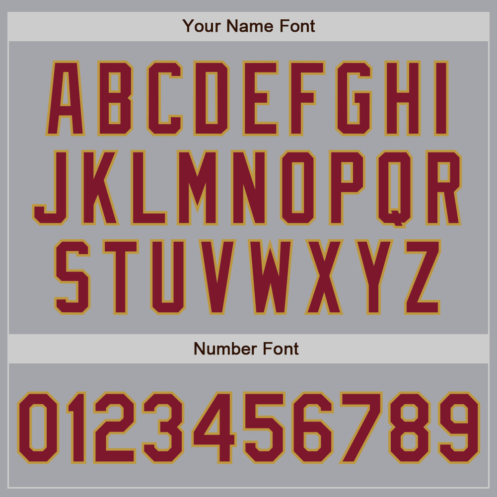 Custom Gray Crimson-Old Gold Authentic Baseball Jersey baseball jersey product view 5