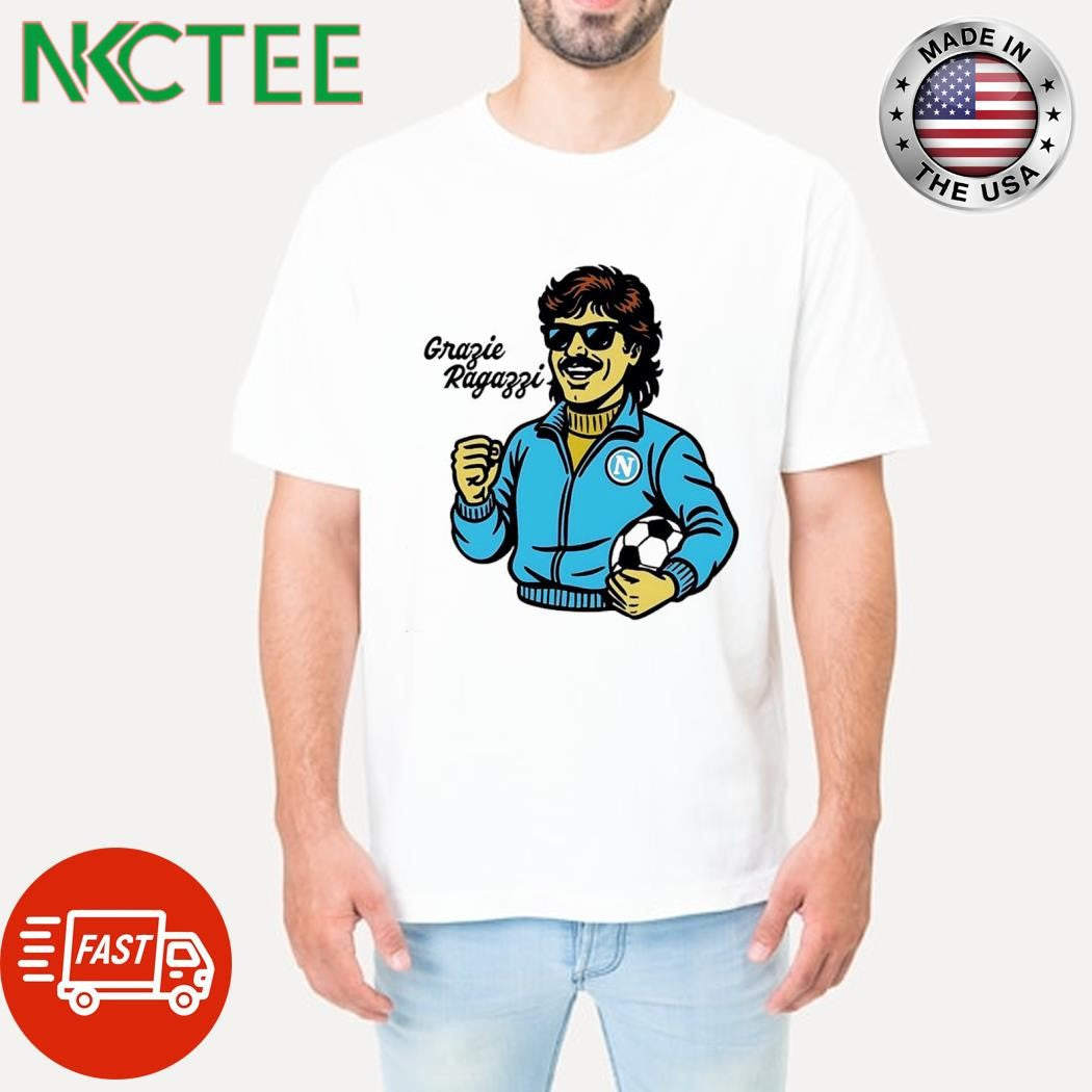 Grazie Ragazzi caricature soccer shirt Unisex T-shirt, Sweatshirt, Hoodie, Long Sleeve Tee - T-Shirt, Sweatshirt, Hoodie