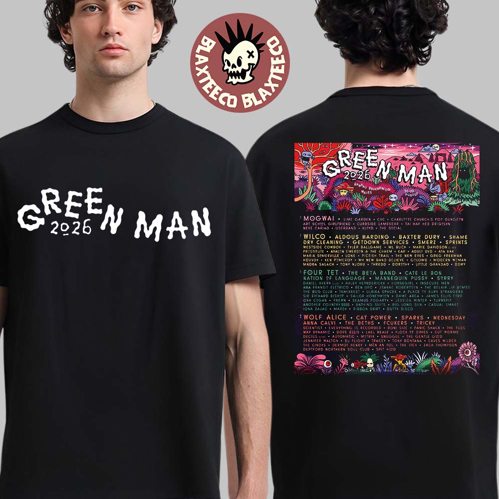 Green Man 2026 Festival Line Up In Bannau Brycheiniog Wales From August 20 To 23 2026 Two Sided T-Shirt - T-Shirt, Sweatshirt, Hoodie