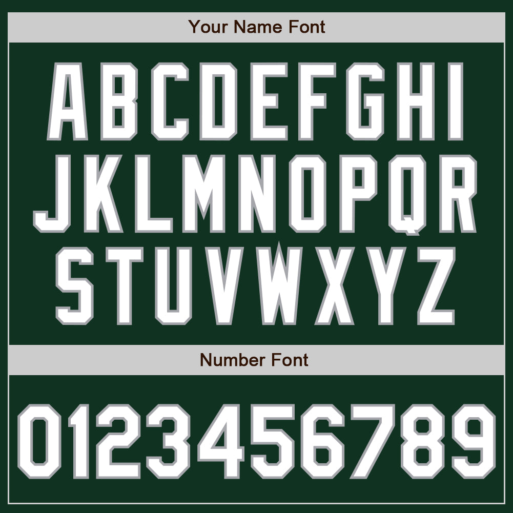 Custom Green White-Gray Authentic Baseball Jersey baseball jersey product view 5