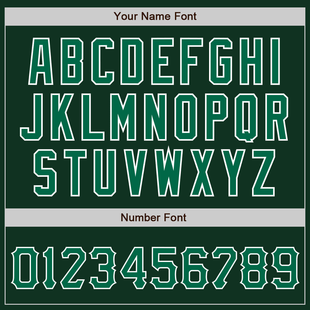 Custom Green Kelly Green-White Authentic Baseball Jersey baseball jersey product view 5