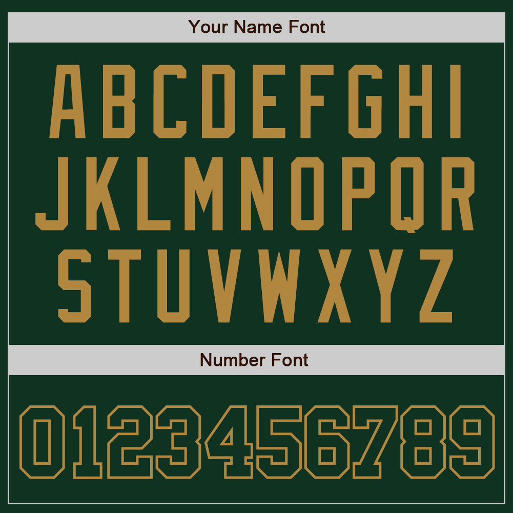 Custom Green Green-Old Gold Authentic Baseball Jersey baseball jersey product view 5