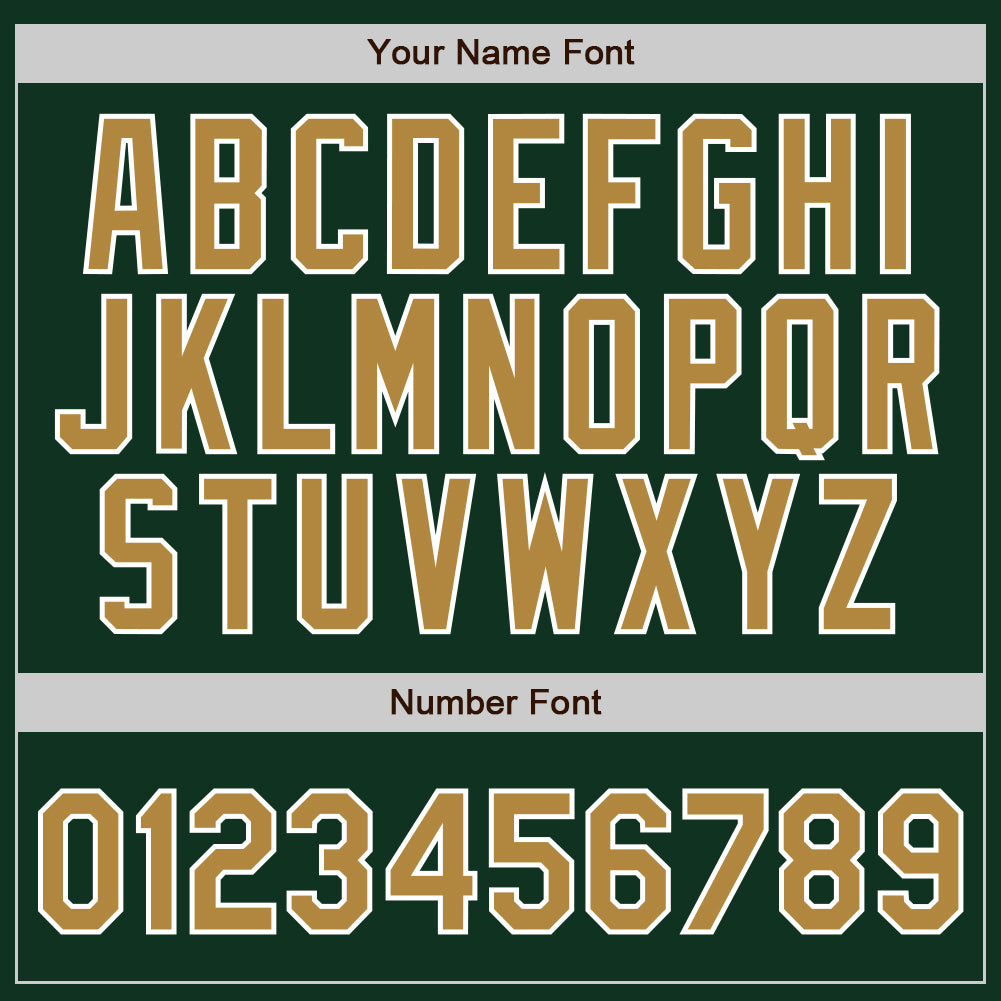 Custom Green White Pinstripe Old Gold-White Authentic Baseball Jersey baseball jersey product view 5