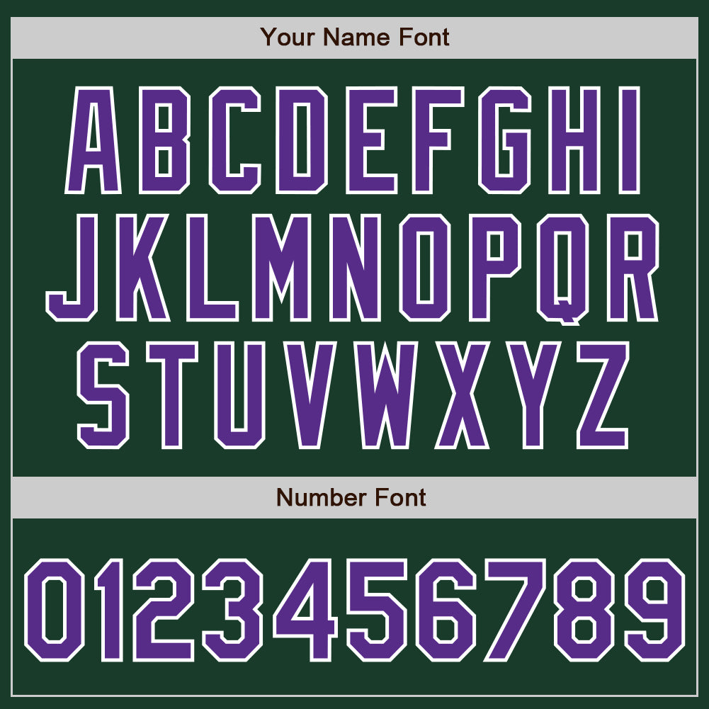 Custom Green Purple-White Authentic Baseball Jersey baseball jersey product view 5