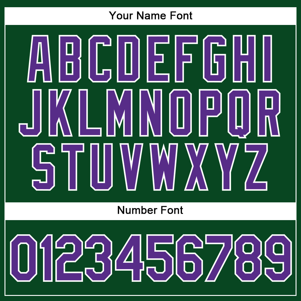 Custom Green White Pinstripe Purple Authentic Baseball Jersey baseball jersey product view 5