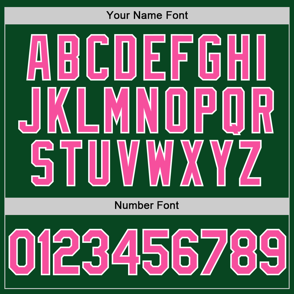 Custom Green Pink-White Authentic Throwback Baseball Jersey baseball jersey product view 5