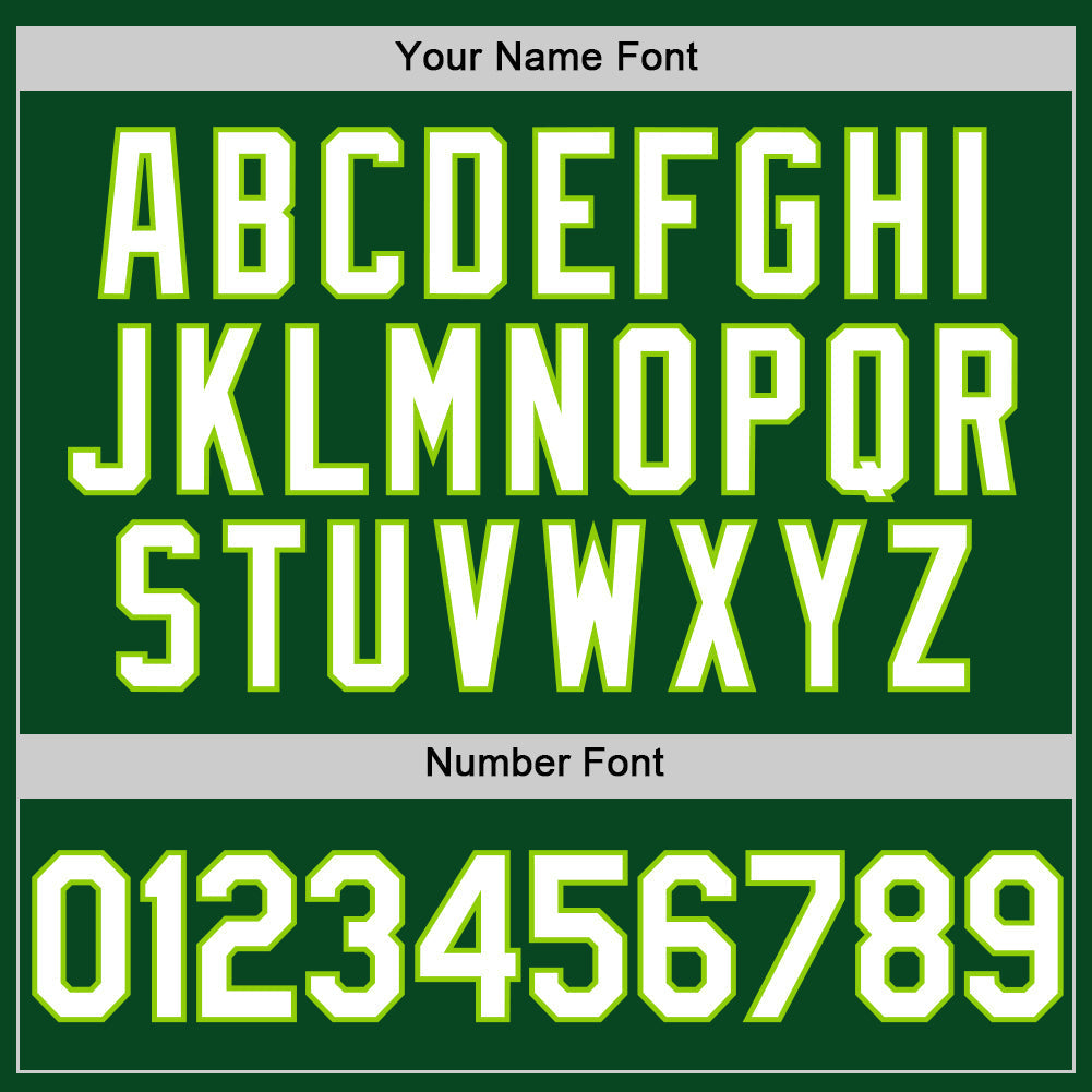 Custom Green White-Neon Green Authentic Throwback Baseball Jersey baseball jersey product view 5