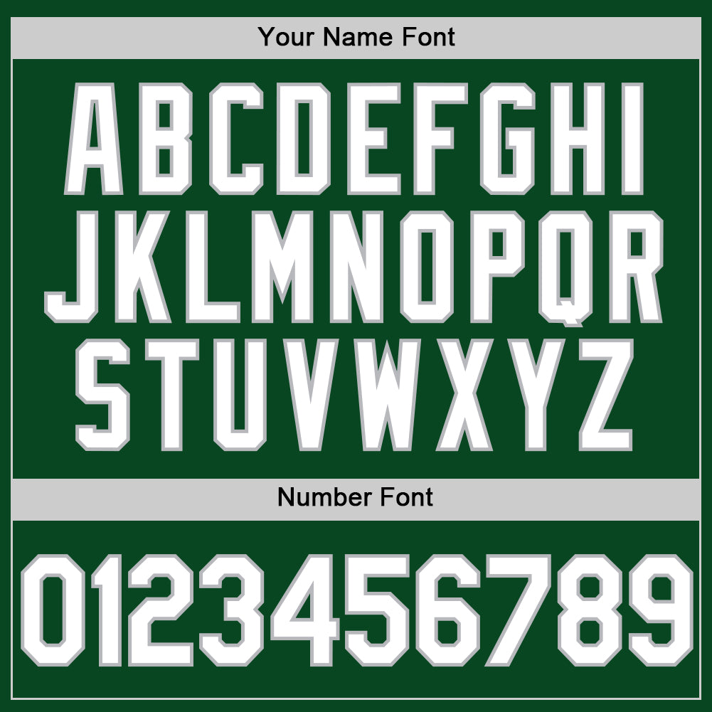Custom Green White-Gray Authentic Throwback Baseball Jersey baseball jersey product view 5