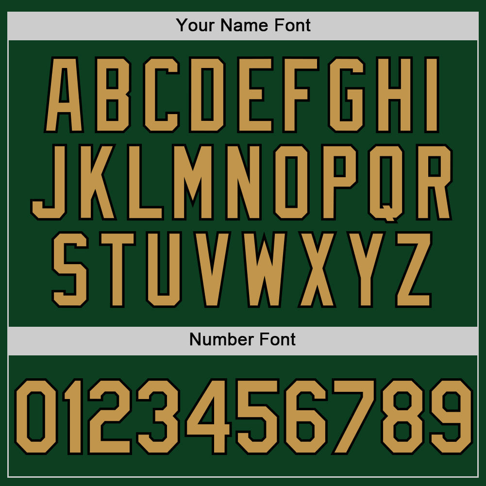 Custom Green Old Gold-Black Authentic Throwback Baseball Jersey baseball jersey product view 5