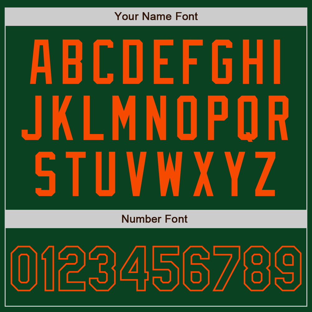 Custom Green Orange Authentic Baseball Jersey baseball jersey product view 4