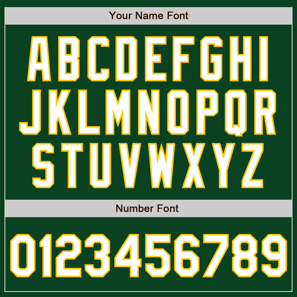 Custom Green White-Yellow Authentic Baseball Jersey baseball jersey product view 4