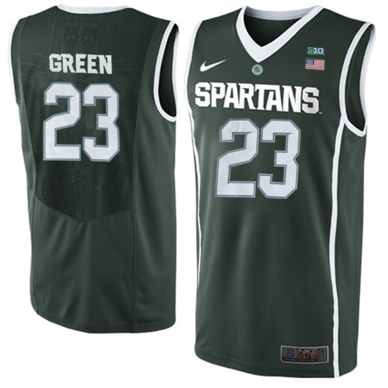Green 23 Dark Green College Football Jersey football jersey product view 1