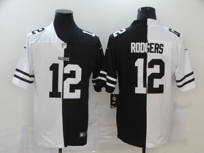 Green Bay Packers #12 Aaron Rodgers Split V2 234 Football Jersey football jersey product view 1