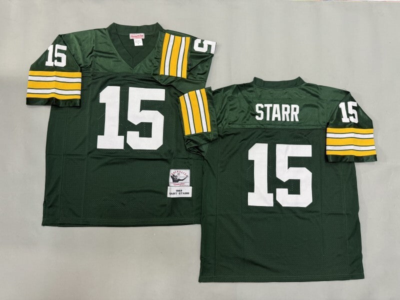Green Bay Packers #15 Bart Starr Green Bay Packers (4)_[1] Football Jersey football jersey product view 1