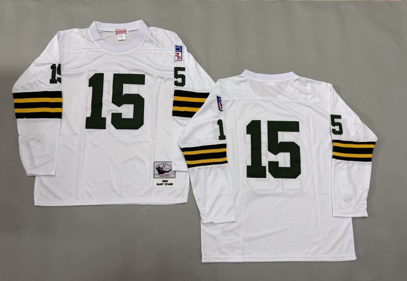 Green Bay Packers #15 Bart Starr Green Bay Packers (6)_[1] Football Jersey football jersey product view 1