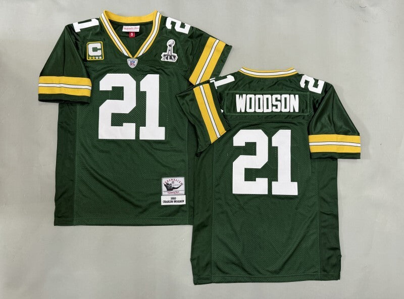 Green Bay Packers #21 Charles Woodson Green Bay Packers (3)_[1] Football Jersey football jersey product view 1