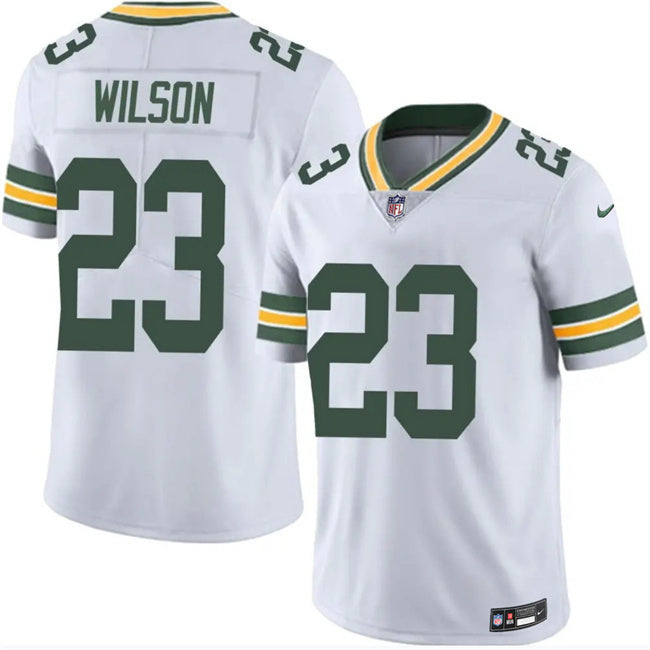 Green Bay Packers #23 Emanuel Wilson White 2025 Vapor Untouchable Limited Football Jersey football jersey product view 1