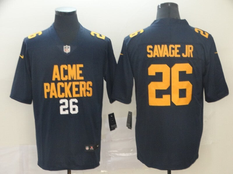 Green Bay Packers #26 Darnell Savage Jr Football Jersey football jersey product view 1