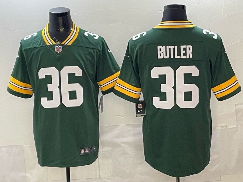 Green Bay Packers #36 LeRoy Butler Packers Adult Football Jersey football jersey product view 1