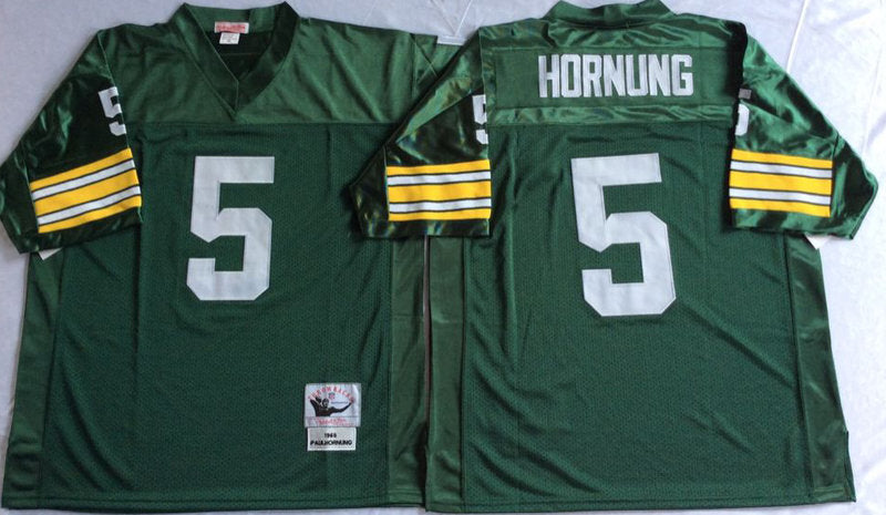 Green Bay Packers #5 Paul Hornung Throwback Style 2 Football Jersey football jersey product view 1