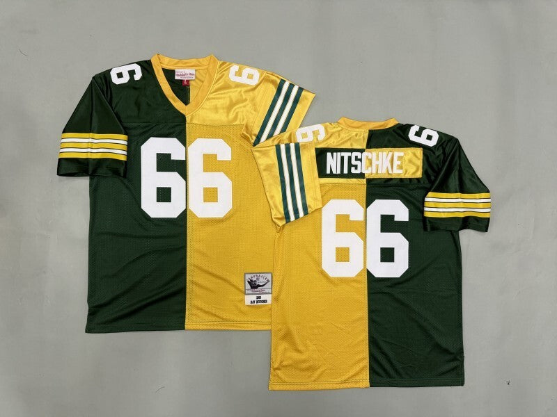 Green Bay Packers #66 Ray Nitschke Green Bay Packers Style 5 Football Jersey football jersey product view 1