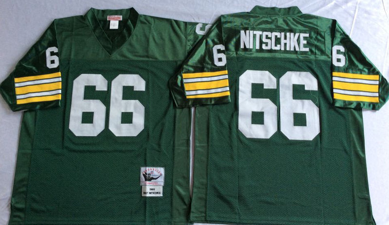 Green Bay Packers #66 Ray Nitschke Throwback Style 2 Football Jersey football jersey product view 1