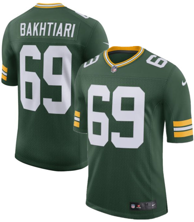 Green Bay Packers #69 David Bakhtiari Green 2025 Vapor Untouchable Limited Football Jersey football jersey product view 1