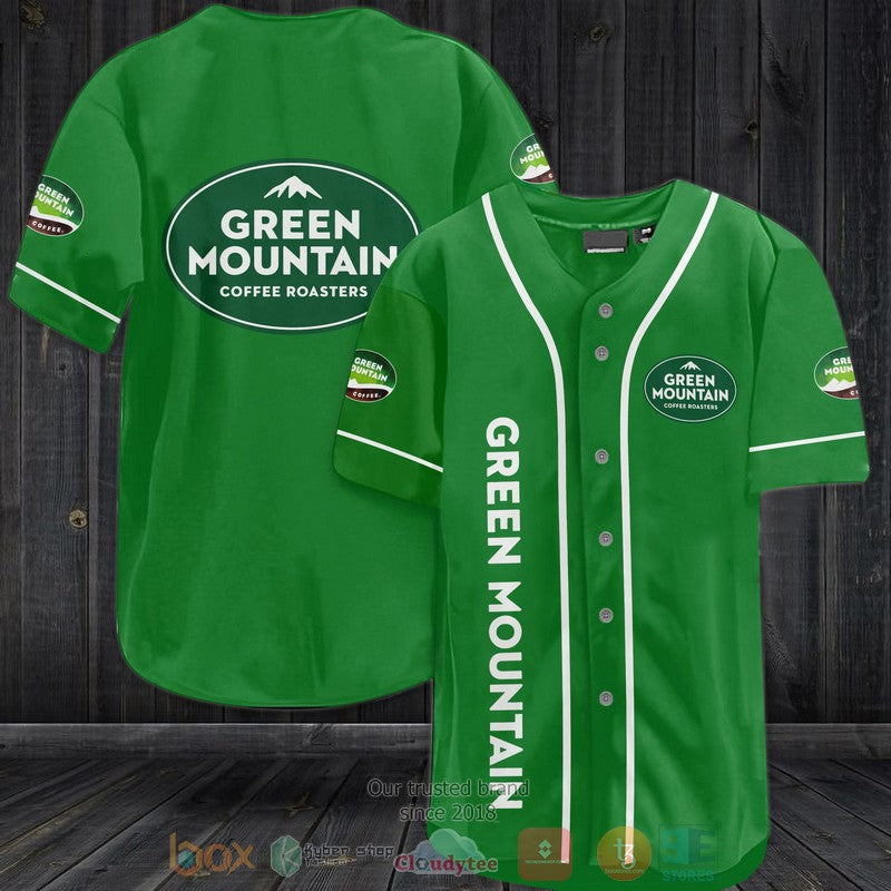 Green Mountain Coffee Roasters green Baseball shirt baseball jersey product view 1
