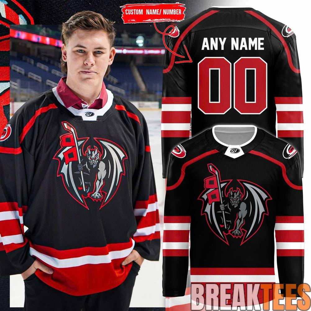 Greensboro Gargoyles Game Worn Affiliation Weekend Custom Hockey Jersey Unisex T-shirt, Sweatshirt, Hoodie, Long Sleeve Tee - T-Shirt, Sweatshirt, Hoodie