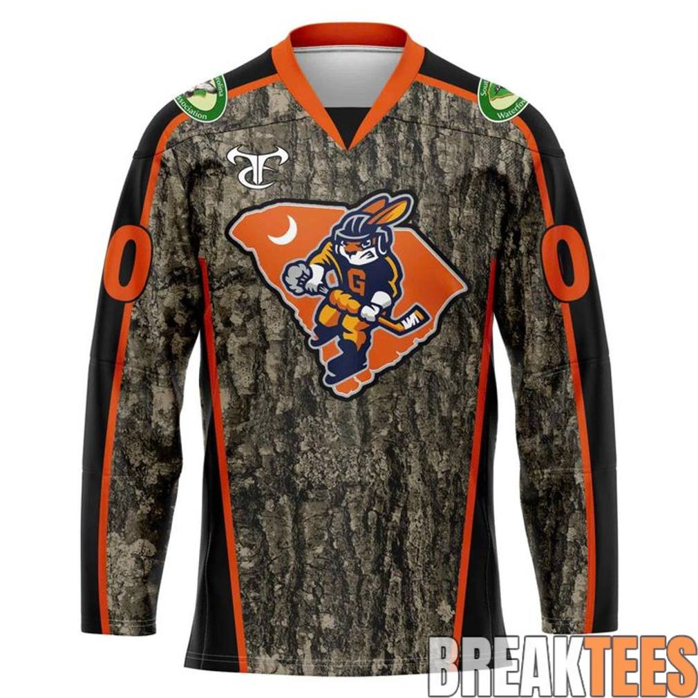 Greenville Swamp Rabbits 2026 Conservation Night Custom Hockey Jersey hockey jersey product view 2