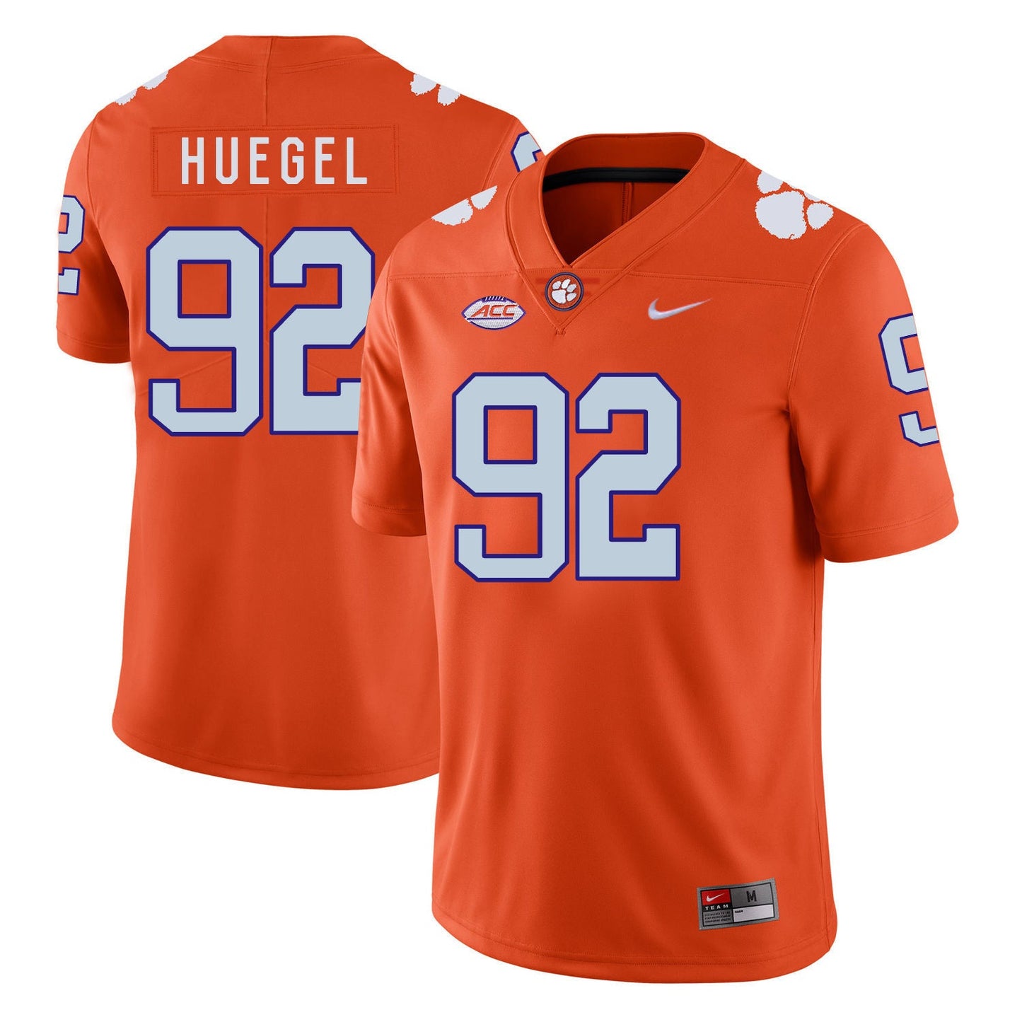 Greg Huegel 92 Orange College Football Jersey football jersey product view 1
