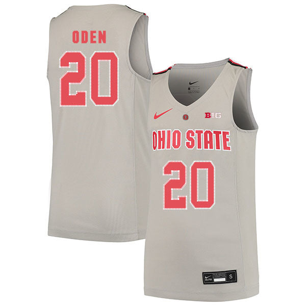 Greg Oden 20 Gray College Football Jersey football jersey product view 1