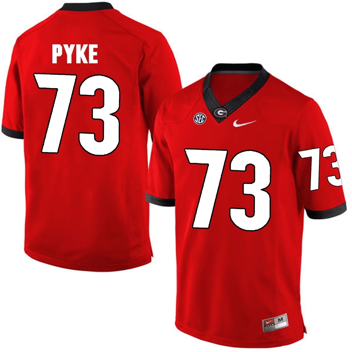 Greg Pyke 73 Red Style 1 College Football Jersey football jersey product view 1