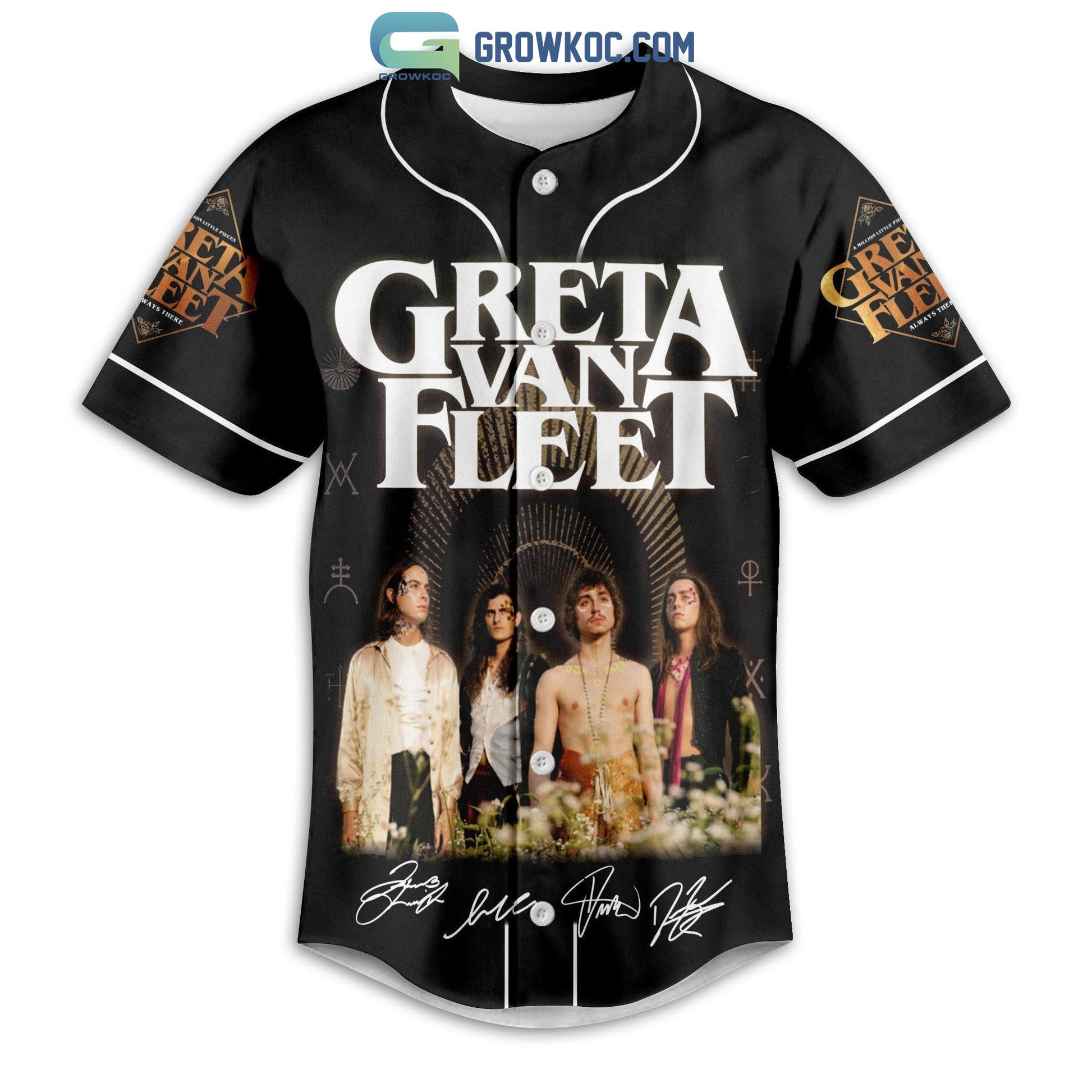 Greta Van Fleet The 2023 Starcatcher Tour Baseball Jersey baseball jersey product view 2