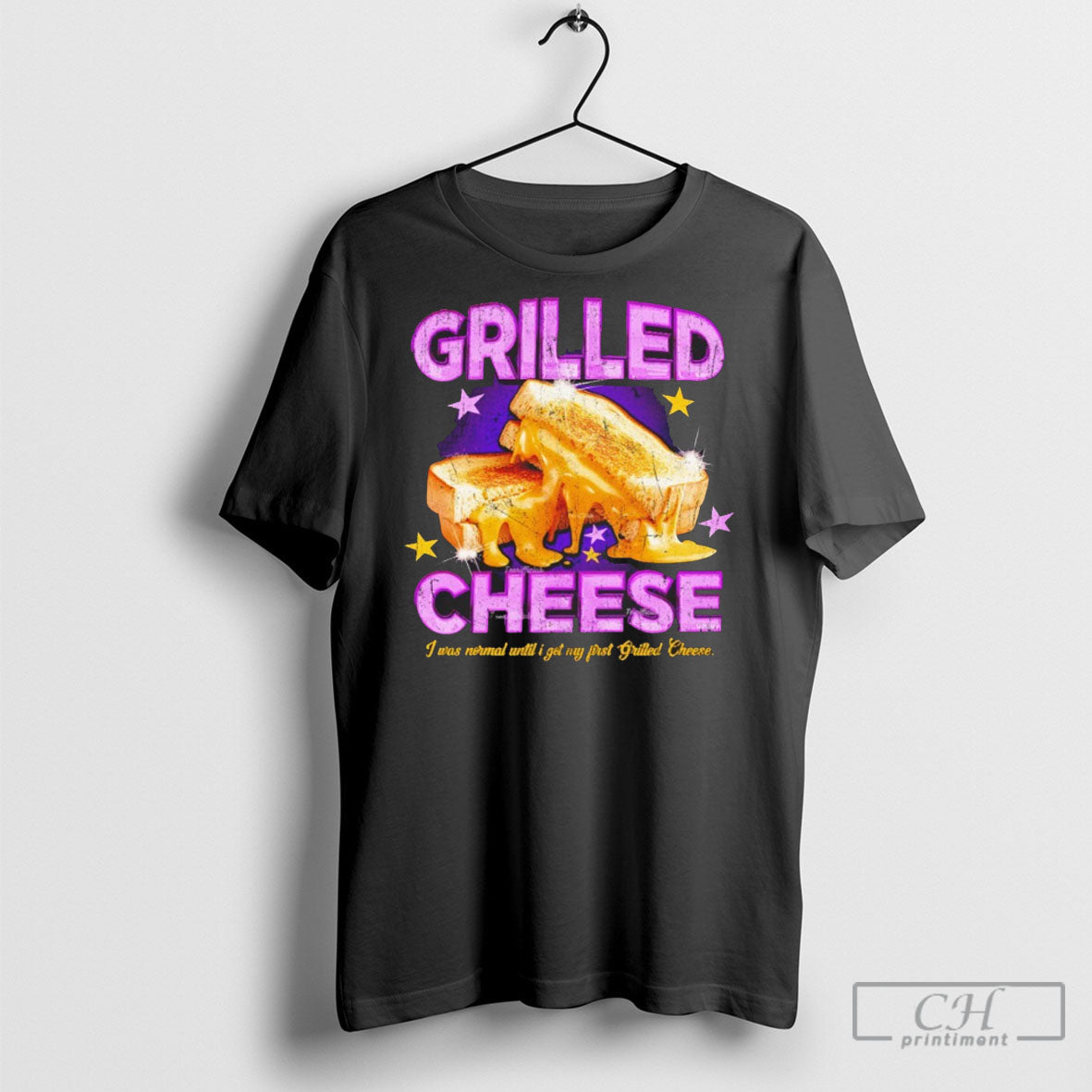 Grilled Cheese I Was Normal Until I Got My First Grilled Cheese Shirts Unisex T-shirt, Sweatshirt, Hoodie, Long Sleeve Tee - T-Shirt, Sweatshirt, Hoodie
