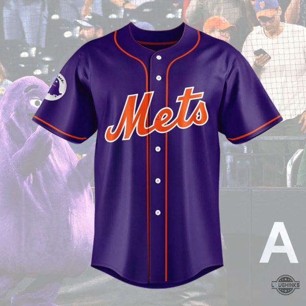 Grimace Mets Halloween Costume Ny Mets Grimace Baseball Jersey Shirt 2024 SALE baseball jersey product view 1