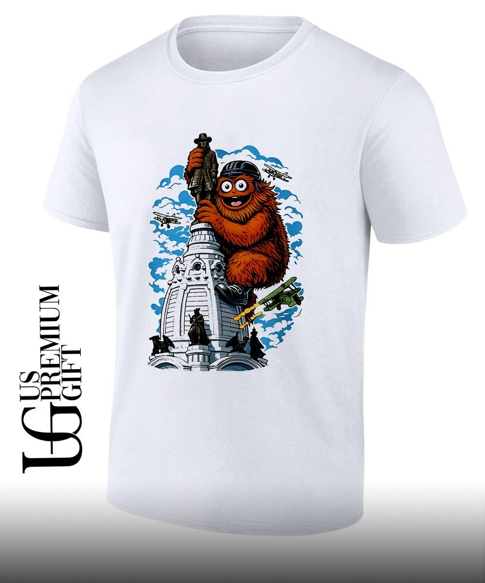 Gritty Kong hug Philadelphia City Hall shirt Unisex T-shirt, Sweatshirt, Hoodie, Long Sleeve Tee - T-Shirt, Sweatshirt, Hoodie