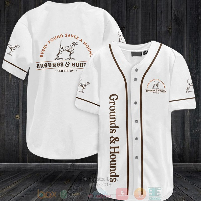 Grounds Hounds Coffee Baseball shirt baseball jersey product view 1