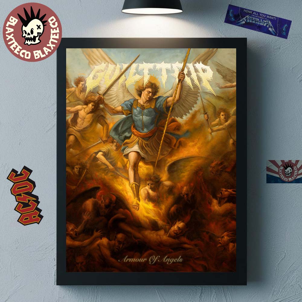 Guilt Trip Armour Of Angels Album Cover Art Home Decor Poster Canvas Unisex T-shirt, Sweatshirt, Hoodie, Long Sleeve Tee - T-Shirt, Sweatshirt, Hoodie