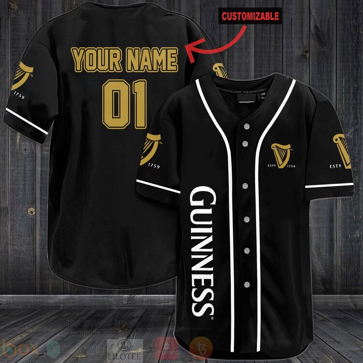 FASHION Guinness 1759 Personalized Baseball Jerseys Botton Shirt baseball jersey product view 1