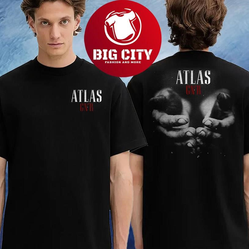 Gun N Roses Merch Tee The Atlas Collection 2025 Two Sided Shirt Unisex T-shirt, Sweatshirt, Hoodie, Long Sleeve Tee - T-Shirt, Sweatshirt, Hoodie